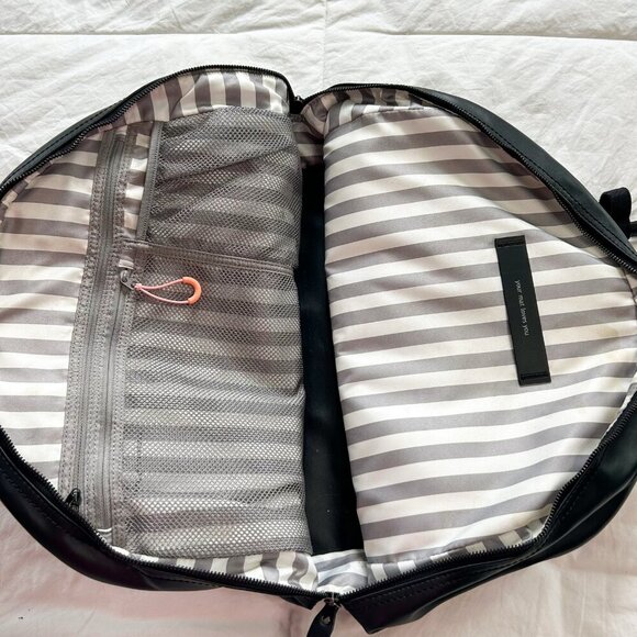 Lululemon Sweat Once A Day Black Gym Duffel Bag Yoga Travel Tote - Picture 10 of 10